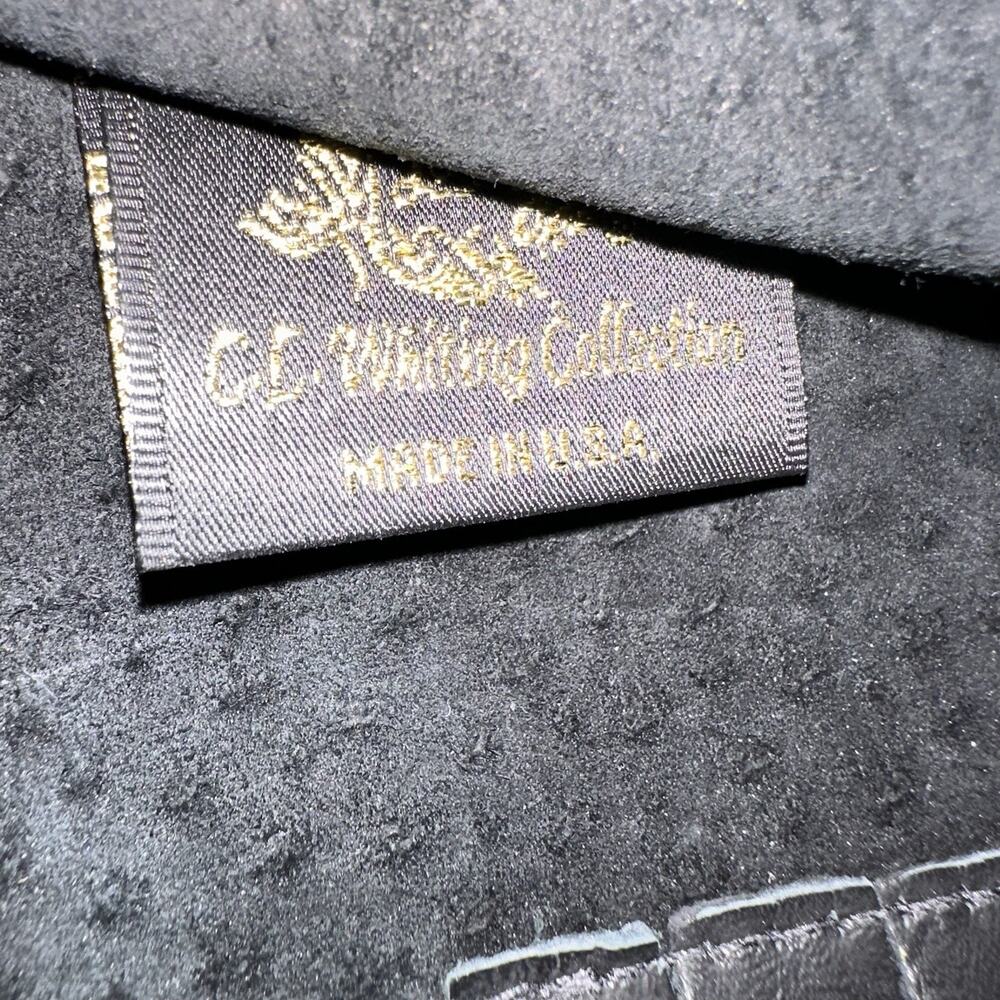 One of a Kind C. L. Whiting Leaf Leather Commuter Bag Hand Tooled - Picture 7 of 12